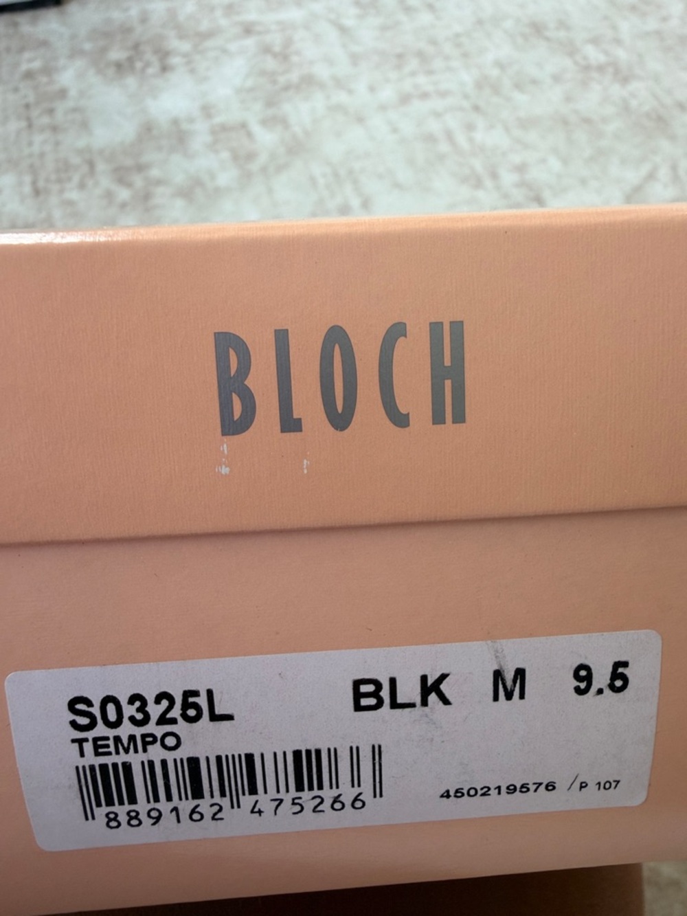 Bloch Black Mary Jane Flats with Cream Strap - Picture 5 of 5